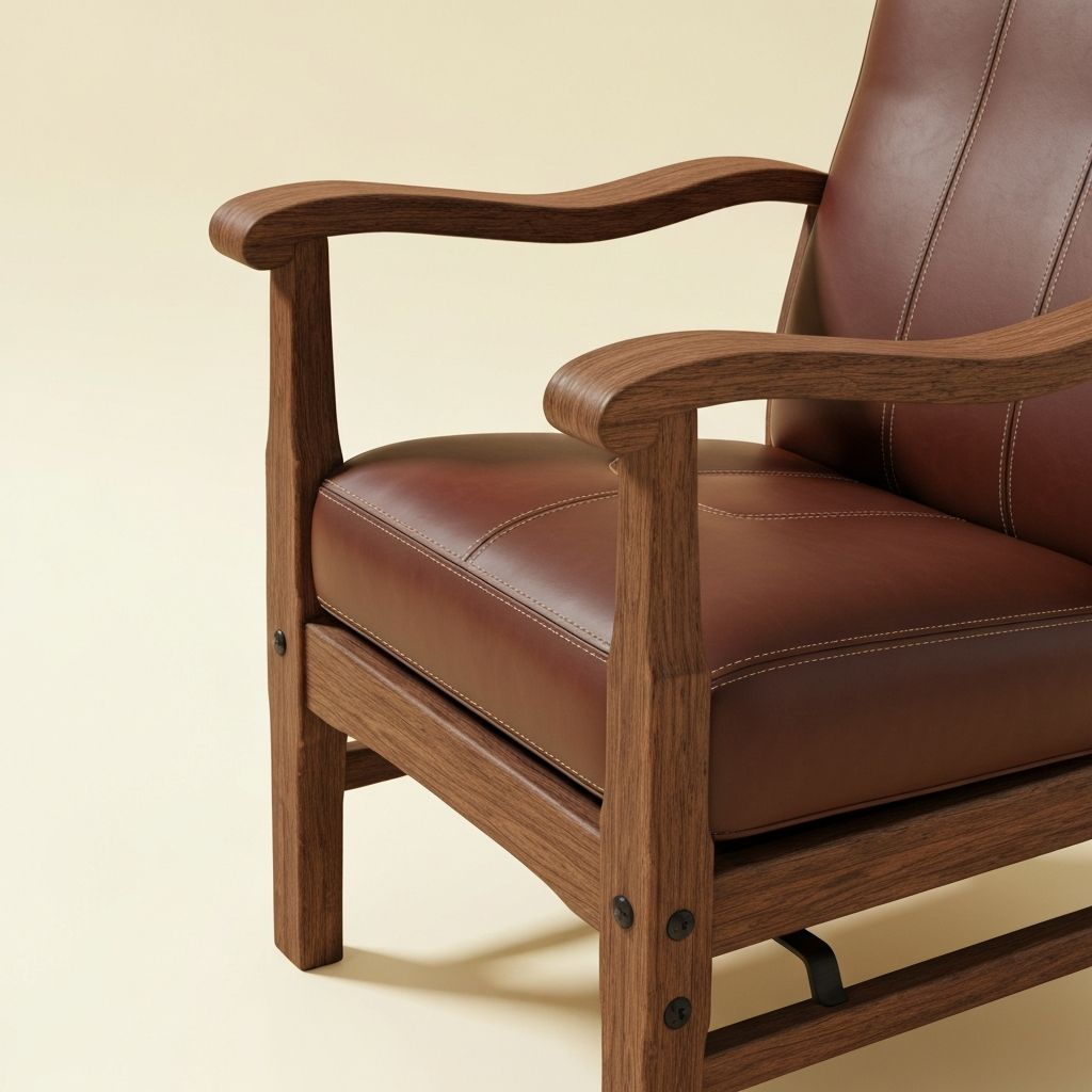 Design ergonomique avec accoudoirs en bois