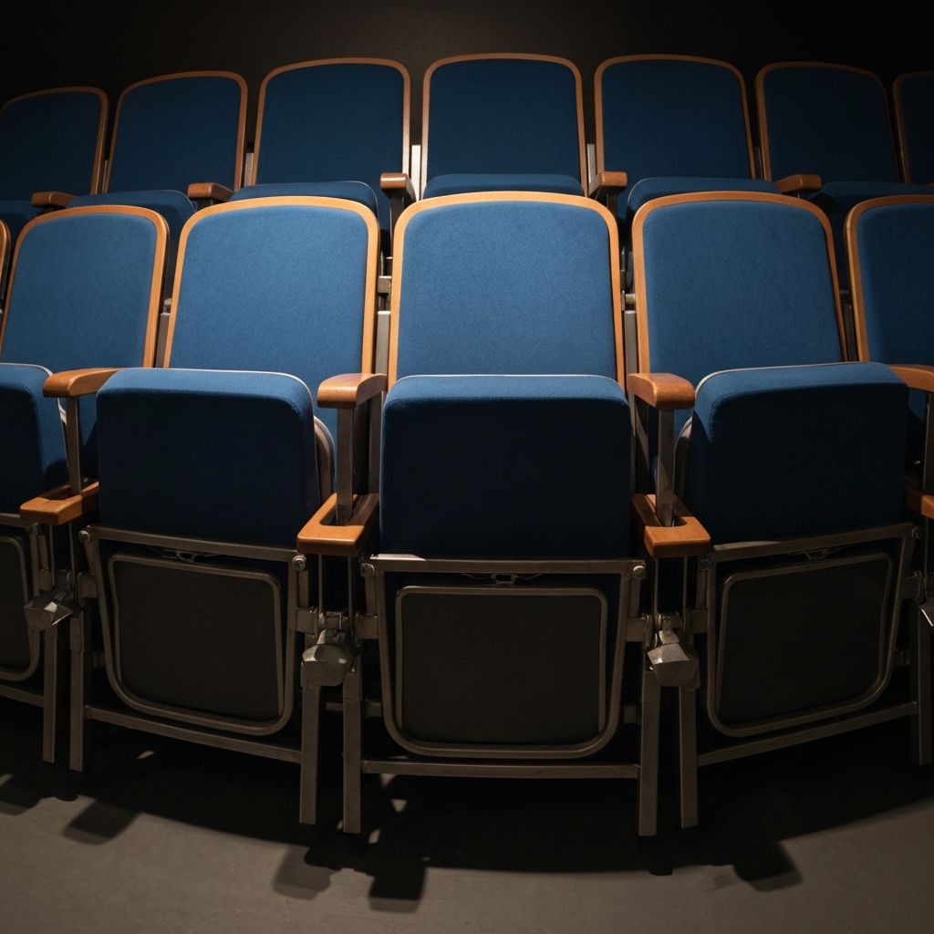 Chaises pliées empilées